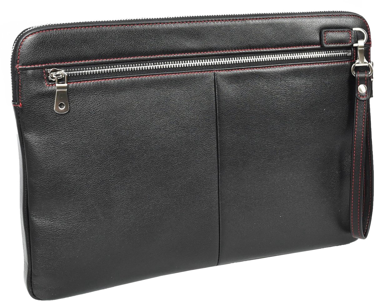 Elzusha - Leren Laptop Sleeve - Voor 15-inch Laptop - Zwart