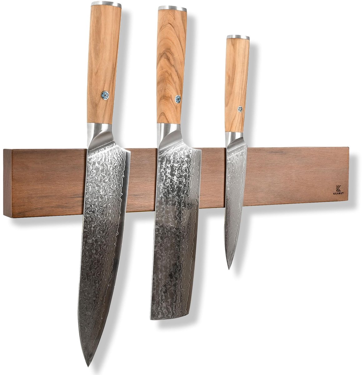 Elzusha - Magnetische messenset - 40 cm - Walnoothout