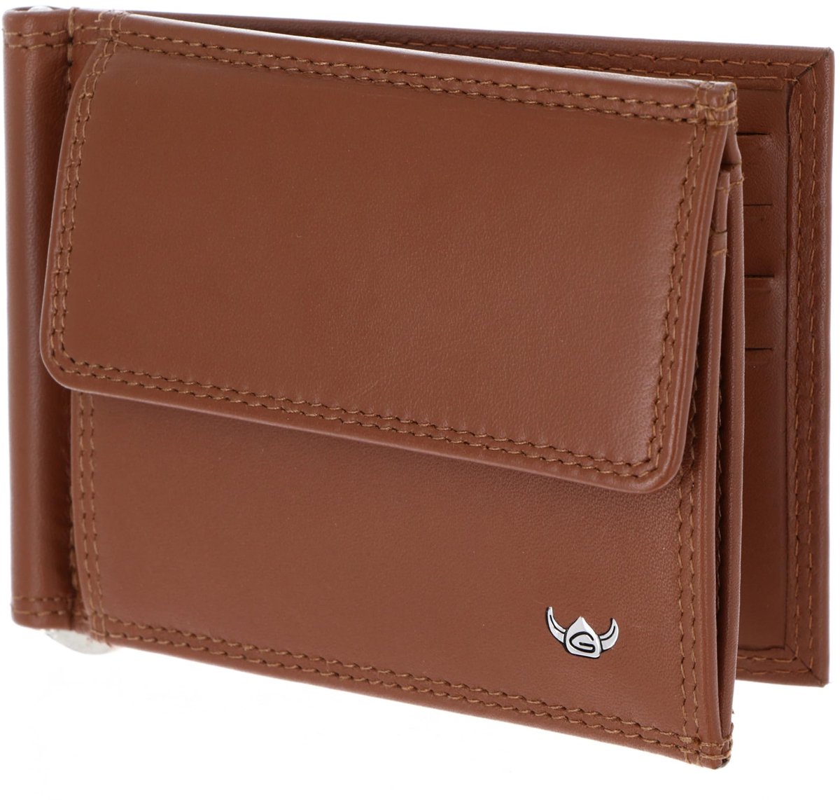 Elzusha - Beschermde Geldclip en Billfold Portemonnee - Zwart en Cognac