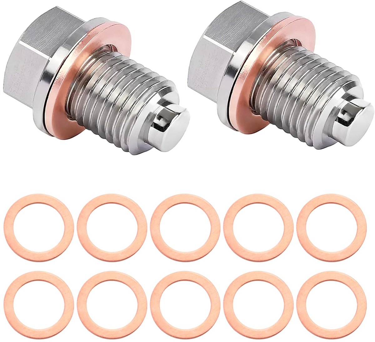 Elzusha - Magnetische Olieaftapschroef M14x1,5 - 2 Stuks met Afdichtingen