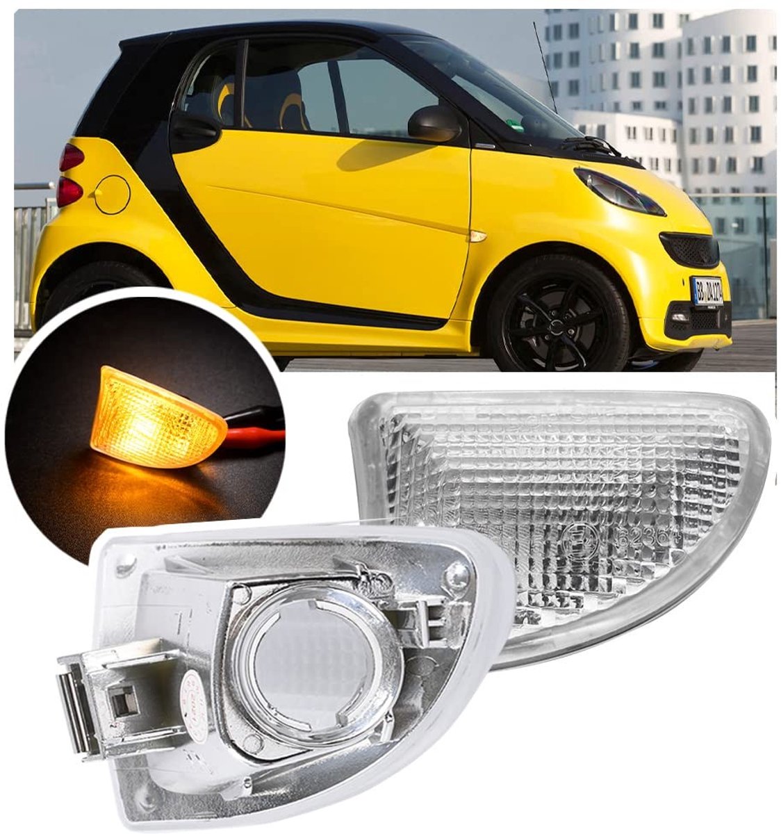 Elzusha - Zijknipperlicht Huis voor Smart Fortwo 2007-2015