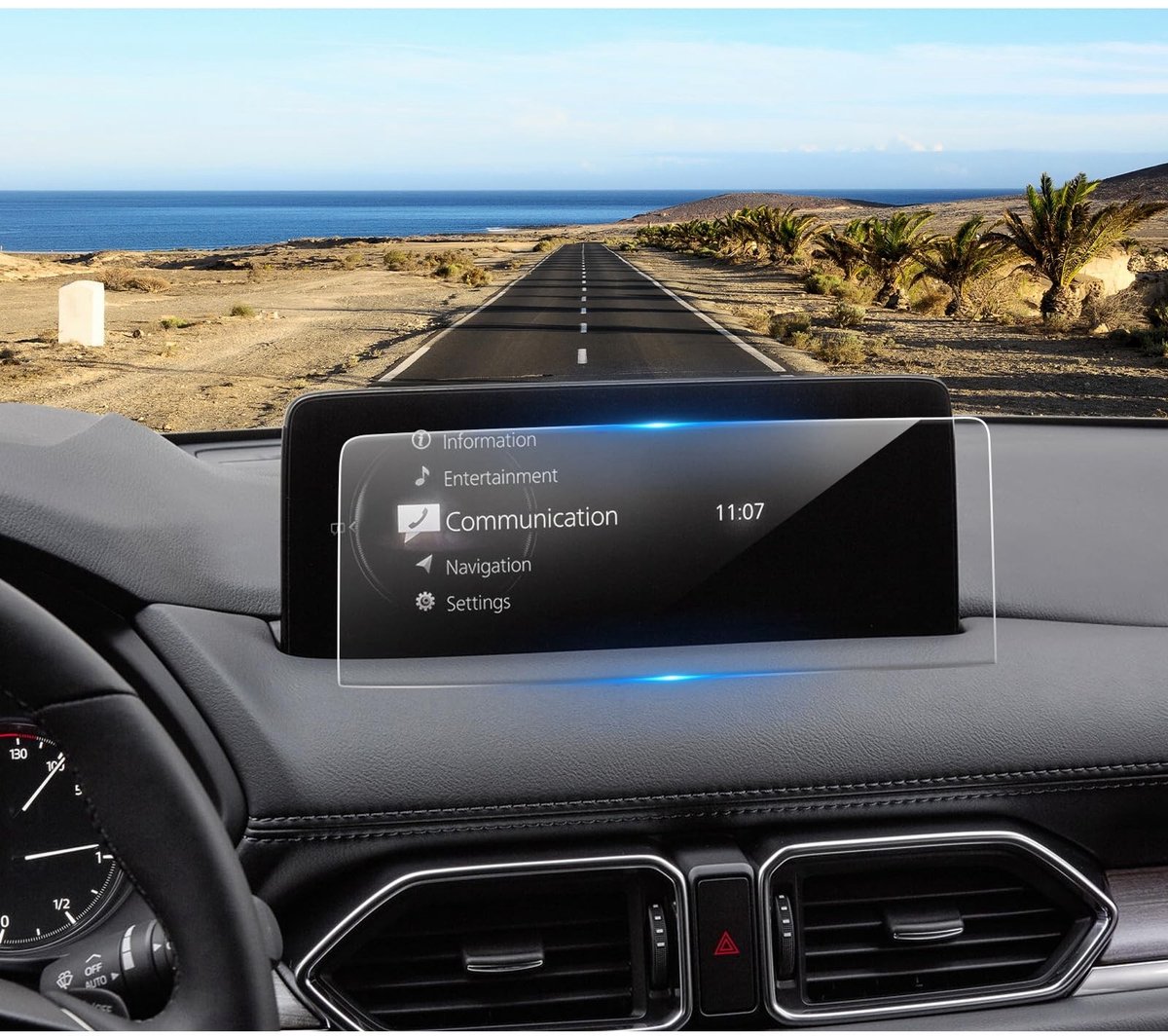 Elzusha - Navigatie Displaybeschermfolie voor Mazda CX-5 2021-2024 van Geharde Glas