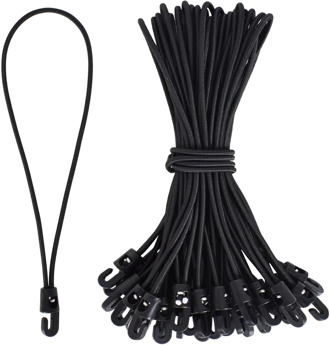 Elzusha - Set van 25 Bungee Cords met Haken