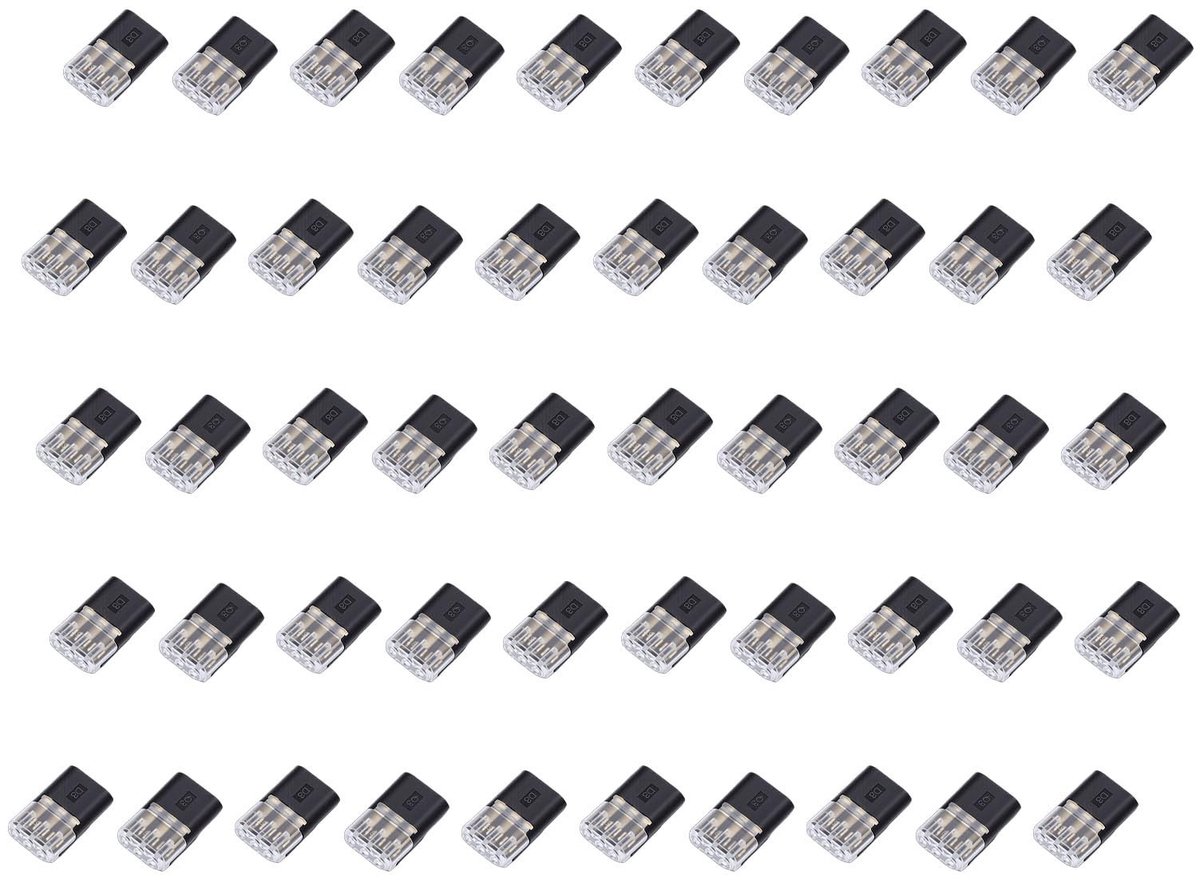 Elzusha - Bedrade Connectoren voor LED Strips, 50 Stuks