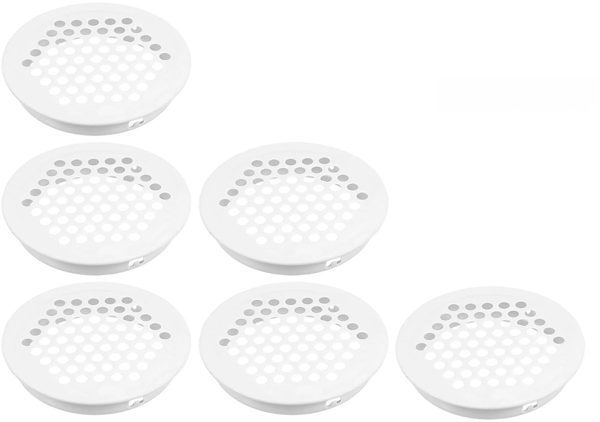 Elzusha - Set van 6 Ronde Ventilatie Roosters van RVS voor Meubels