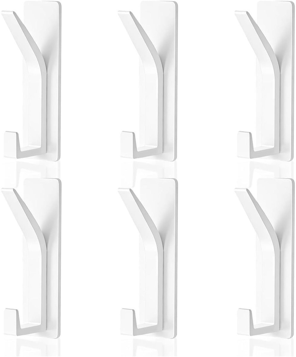 Elzusha - Set van 6 Sterke Zelfklevende Haakjes voor Wandbevestiging