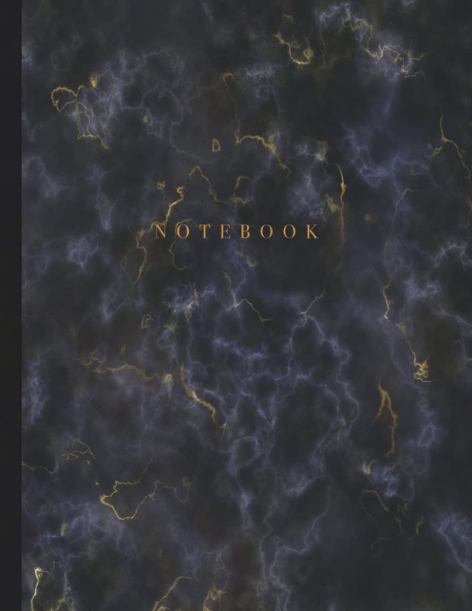 Notebook: Marble look-college ruled-100 pages-size 8.5 x 11 - ShopVlot