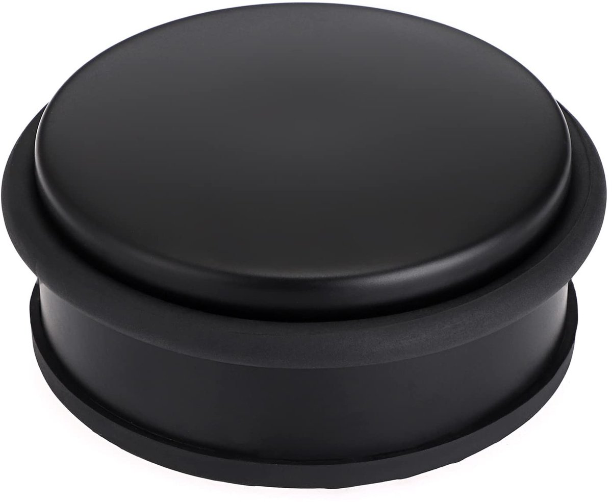 Elzusha - RVS Deurstoppers met Rubber Buffer, Zwart