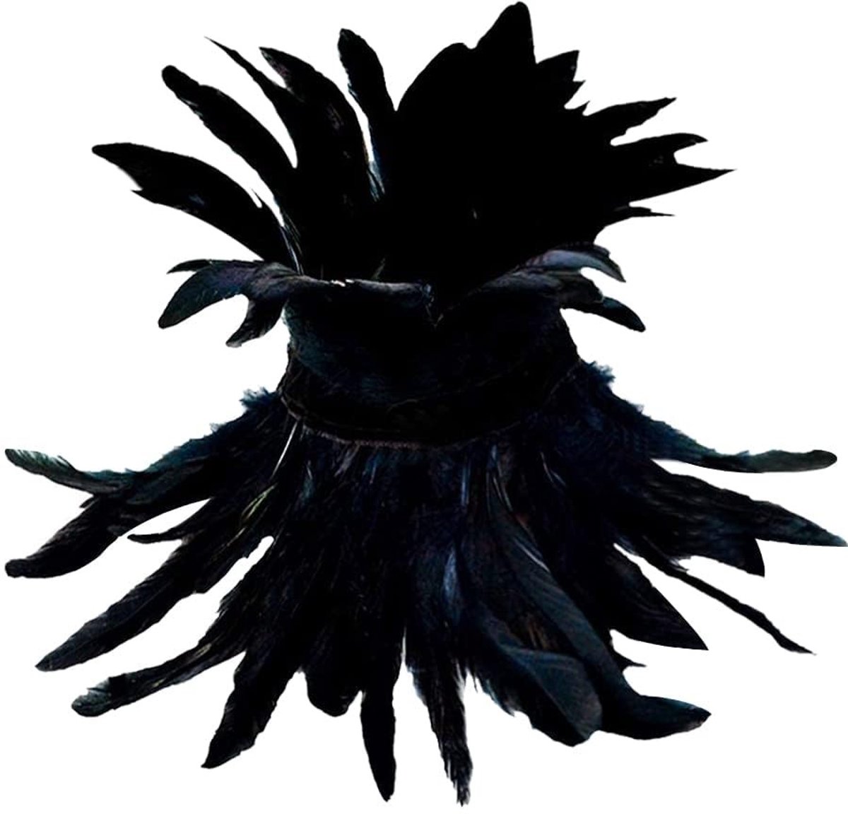 Elzusha - Gothic Victorian Natuurlijke Veren Halsketting voor Halloween