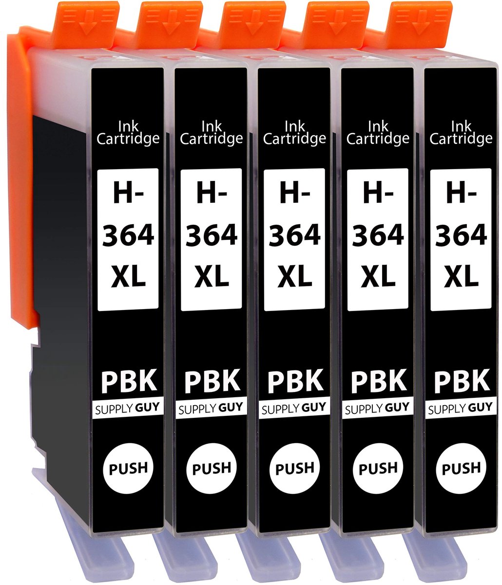 Elzusha - 5 Inktpatronen Compatibel met HP 364 voor Kleurenprinters