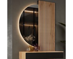 Planetmöbel LED Spiegel NIVORA 50x100 cm Halfrond Dimbaar