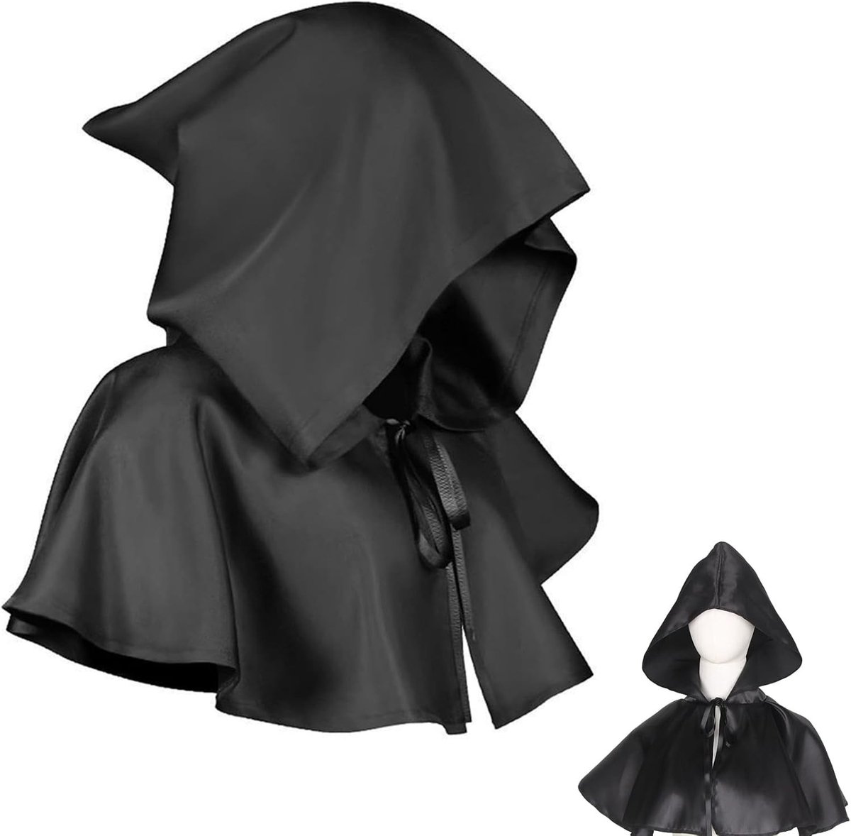Verkleedcape met Kap voor Halloween, Cosplay, Carnaval en Feestjes - Perfecte Kostuumaccessoire