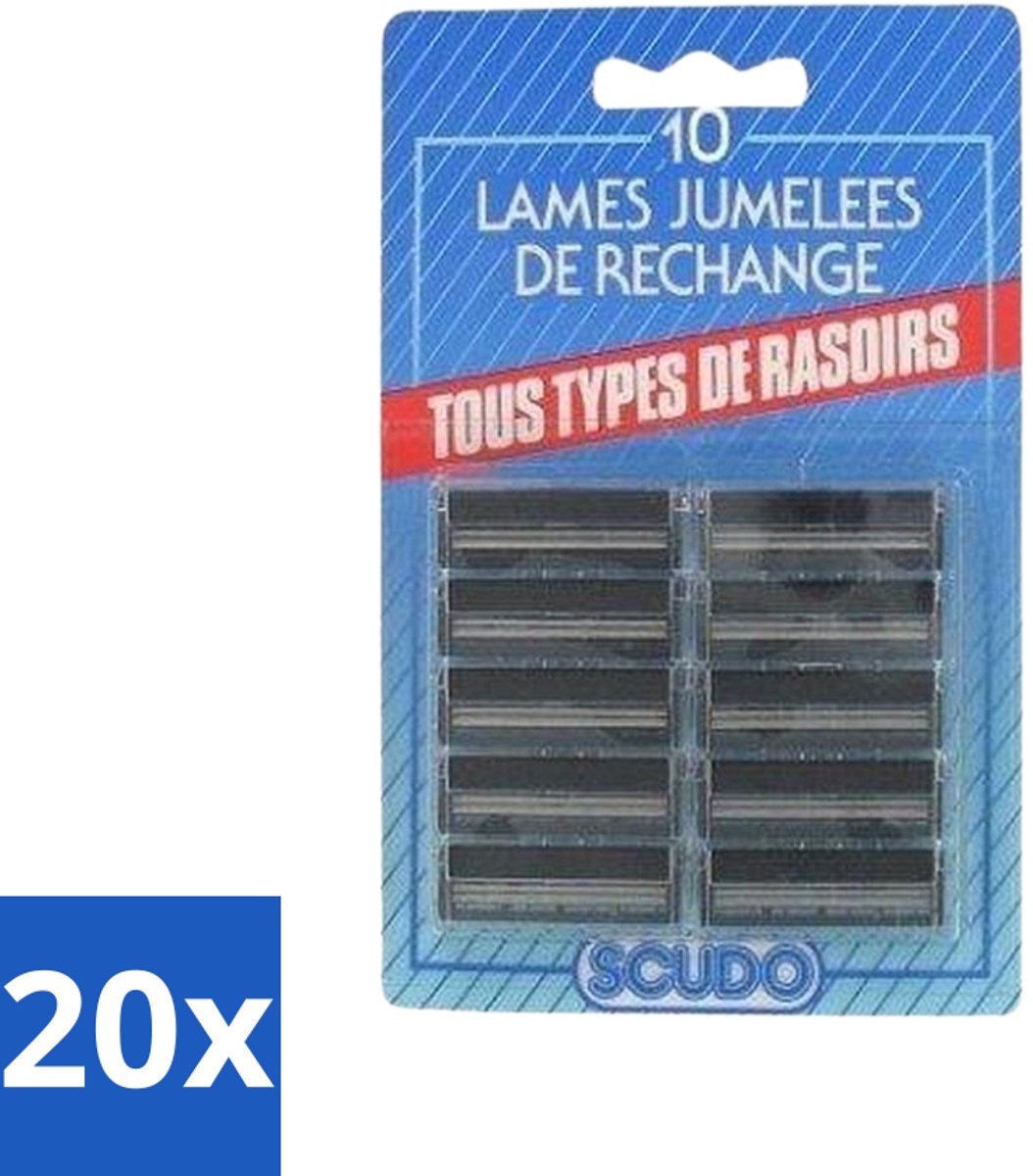 Scudo - Scheermesjes - 2 Scheerbladen - Vervangmesjes voor Gillette G2 & Contour - 10 Mesjes - Bulkverpakking - 20 stuks