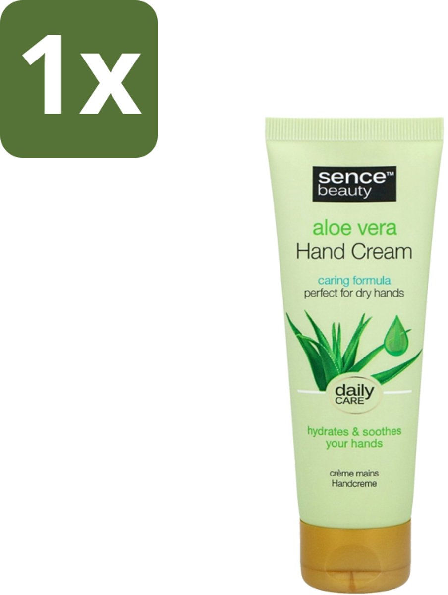 1 x Sence - Aloë Vera - Handcrème - Hydraterend - 75 ml - Handcrème Aloë Vera - Handverzorging - Droge Handen - Handen Verzachten - Handen Hydrateren