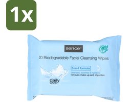 1 x Sence - Normale Huid - Gezichtsreinigingsdoekjes - Mild Reinigend - 20 Doekjes -…