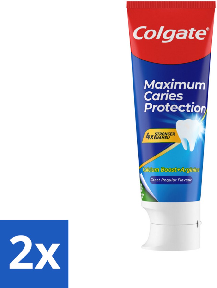 2 x Colgate Tandpasta Caries Protection 75 ml - Gaatjes - Tandbederf - Tandpasta - Cariës - Tanden Beschermen