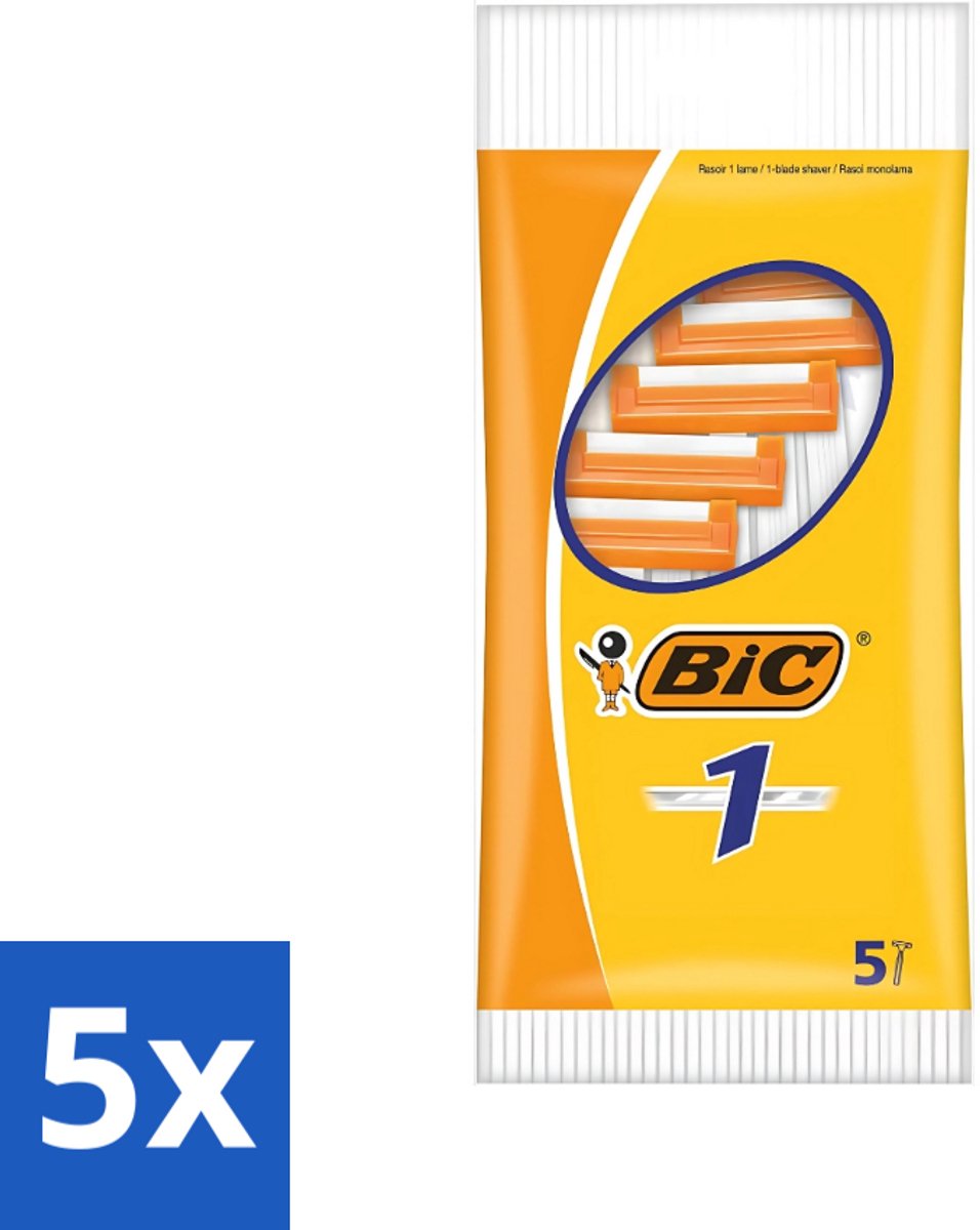 Bic - Scheermesjes - Enkel Mesje - Wegwerpmesjes - 5 Scheermesjes - Bulkverpakking - 5 stuks
