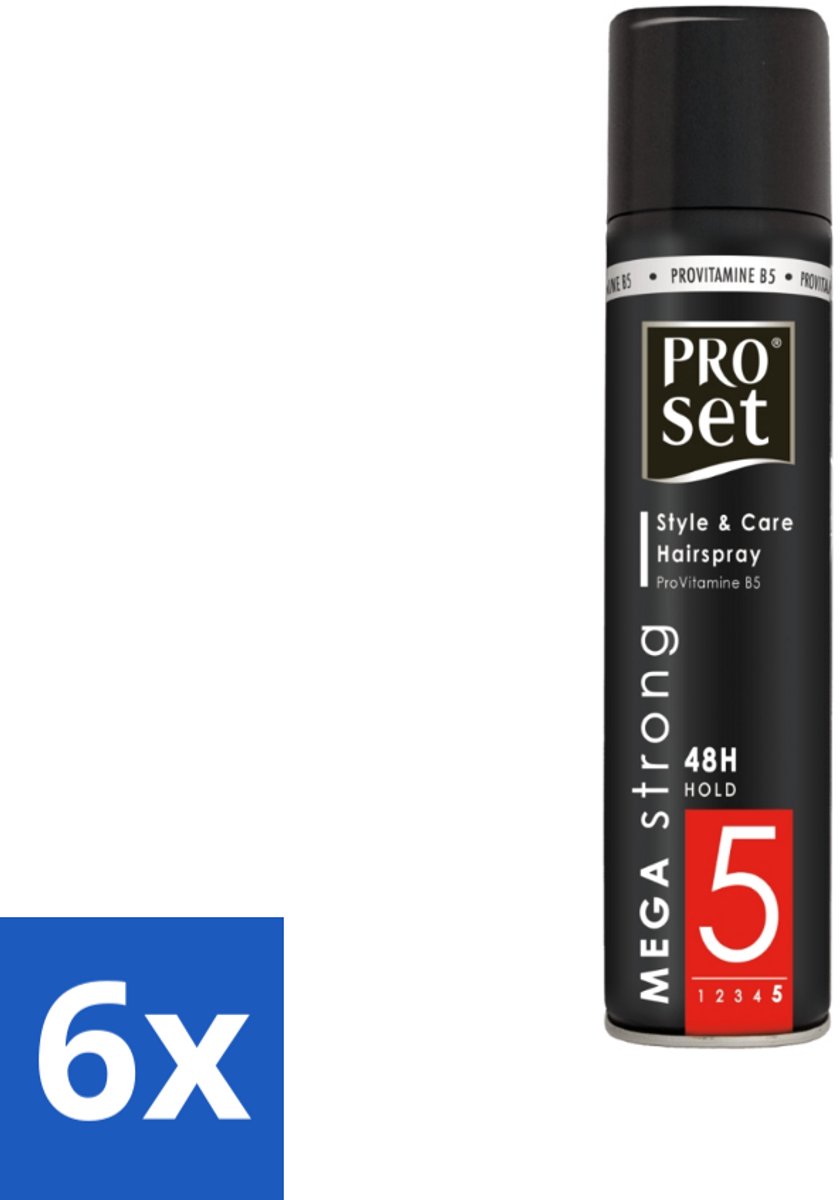 Proset - Haarspray - Mega Strong - 48 uur Werking - 300 ml - Voordeelverpakking - 6 stuks