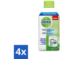 4 x Dettol - Wasmachine Reiniger - Eenmalig Gebruik - 250 ml - Wasmachine Reiniger - Wasmachine Reinigen - Wasmachine Hygiëne - Wasmachine Reinigingsmiddel - Wasmachine Geurverwijdering