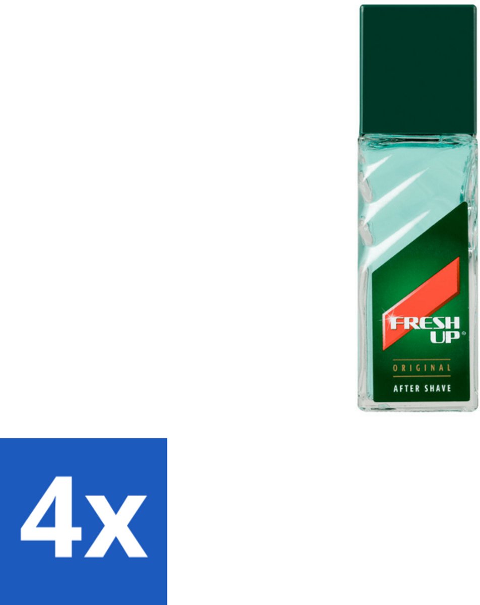 4 x Fresh-Up After Shave Roller 100 ml - Aftershave Lotion - Scheren - Huidverzorging - Menthol - Hamamelis