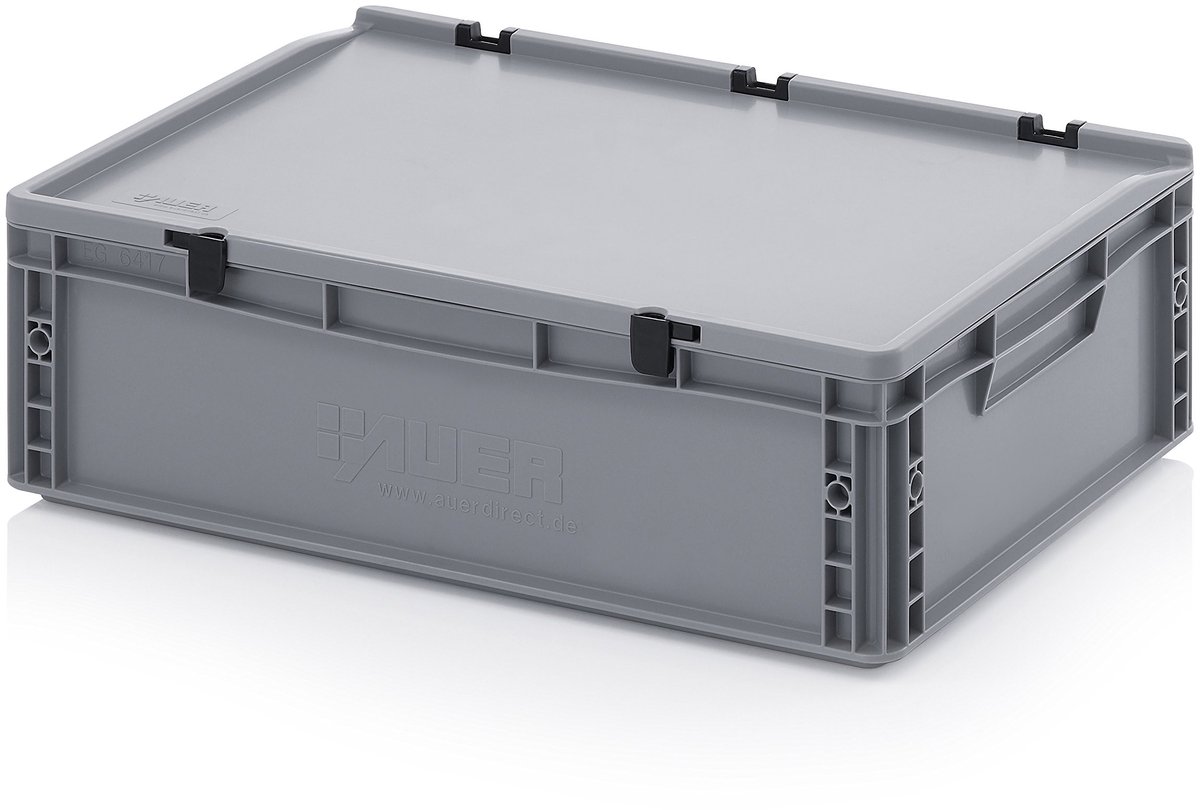 Solidchoice - Eurocontainer met scharnierend deksel - 60 x 40 x 18.5 cm