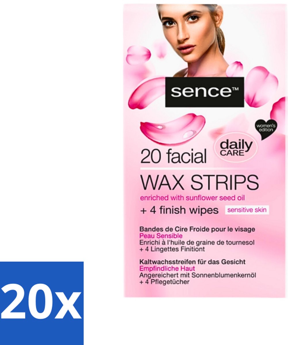 Sence - Waxstrips - Gezicht - 20 Waxstrips - Bulkverpakking - 20 stuks