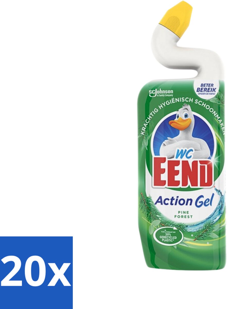 WC Eend Toiletreiniger Action Gel Pine Forest 750 ml - Bulkverpakking - 20 stuks