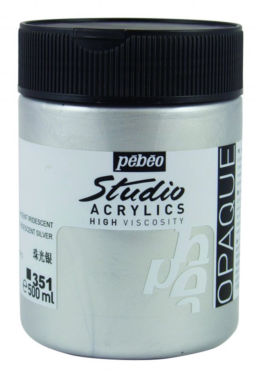 Pebeo Studio Acrylverf 500 ml. - 351 Zilver