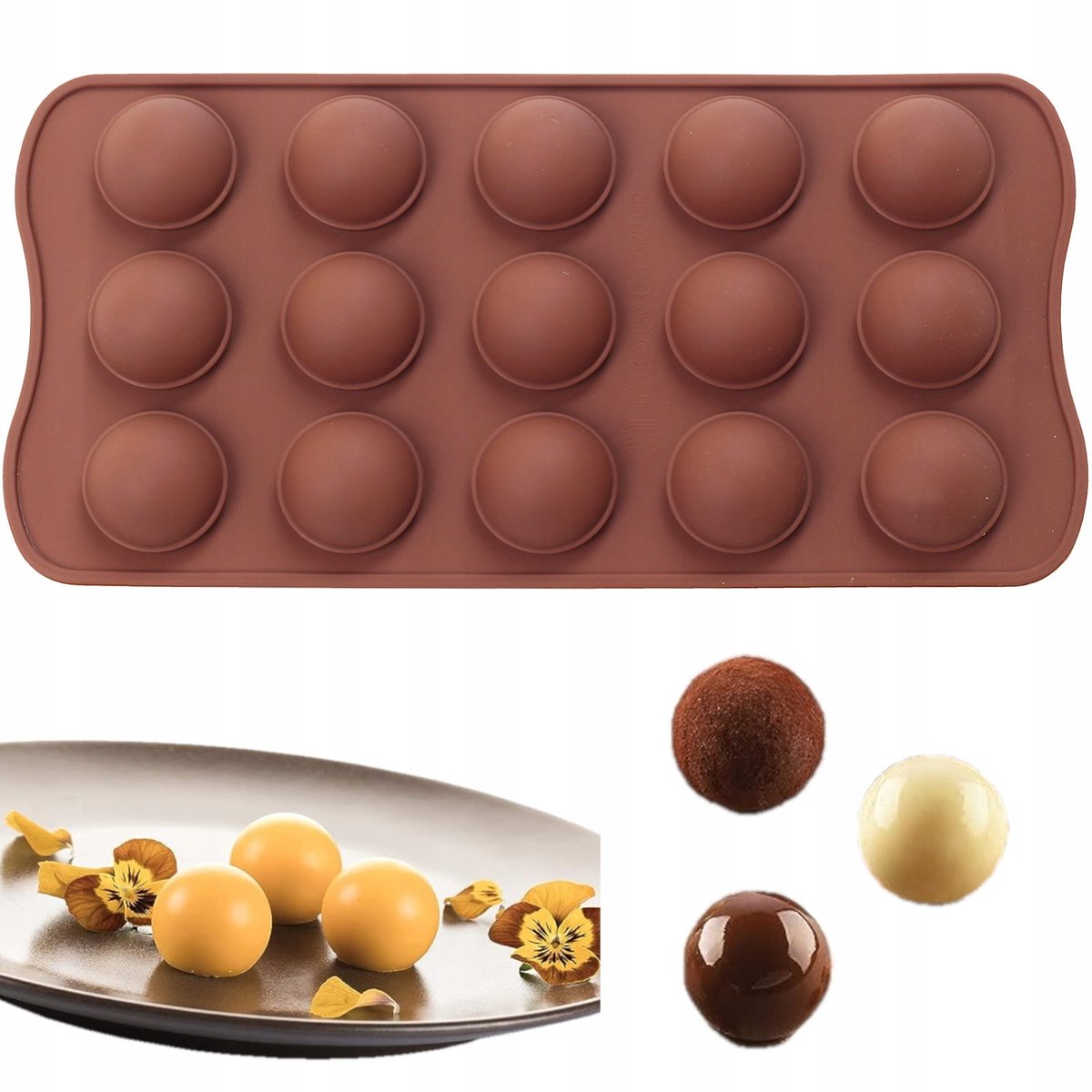 Siliconen Chocoladevorm - Balen, Pralines, IJsblokjes