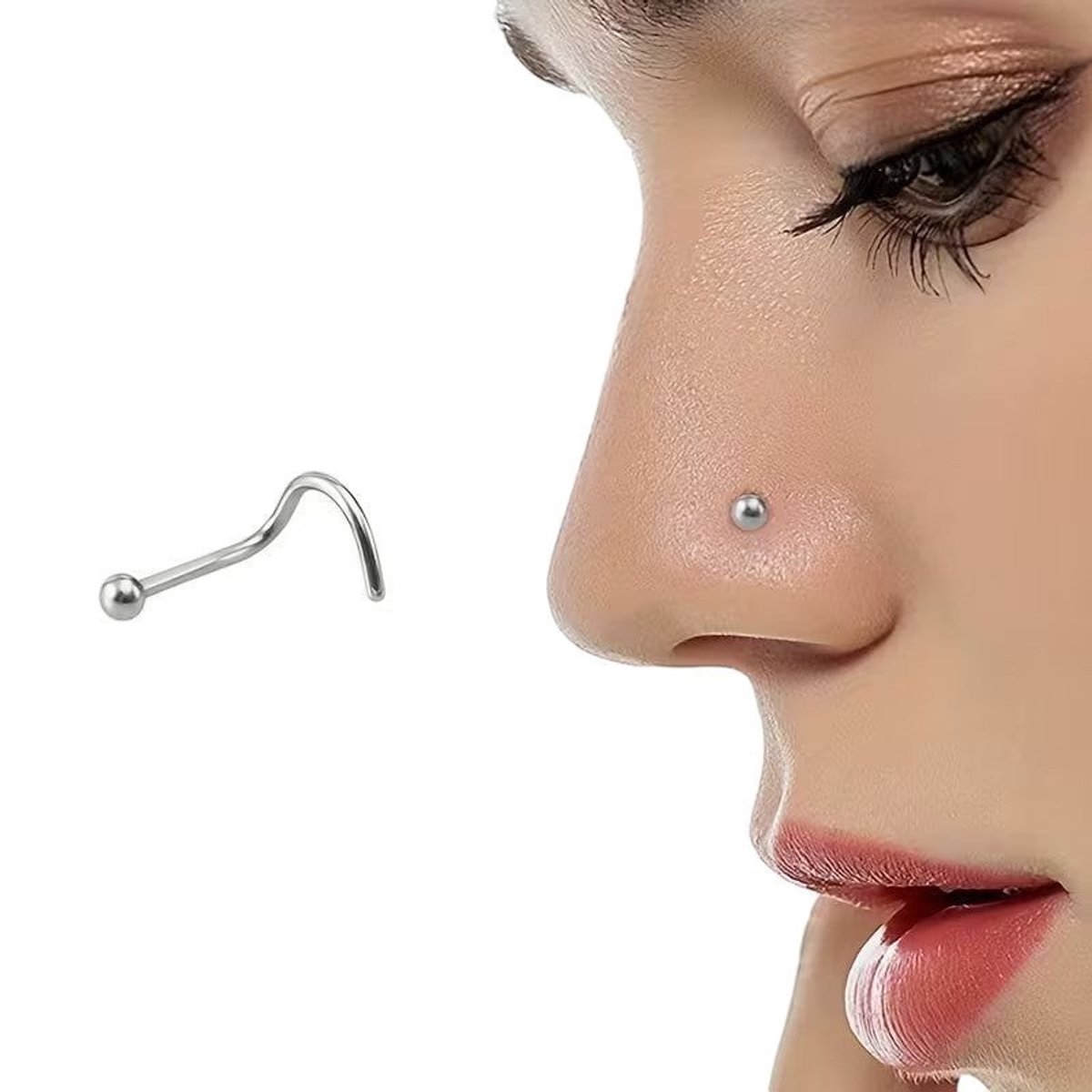Aramat Jewels - Neuspiercing Bolletje 2mm - Unisex - Zilverkleurig