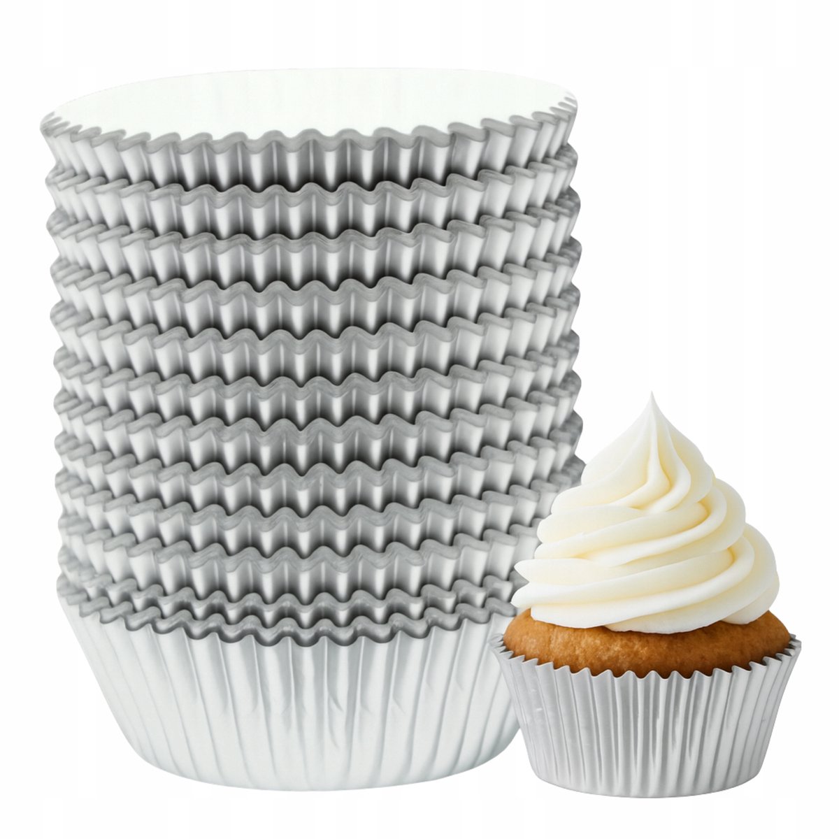 Zilveren Muffinvormpjes Papier 30 Stuks - Luxe Bakvormpjes