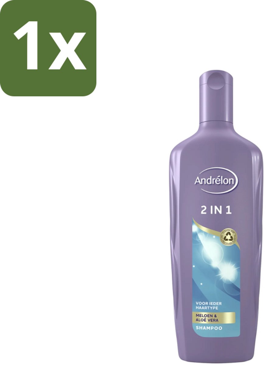 1 x Andrélon - 2-in-1 - Shampoo - Reinigt & Verzorgt - 300 ml - 2-in-1 Shampoo Conditioner - Haartype - Haartype - Haartype - Haartype