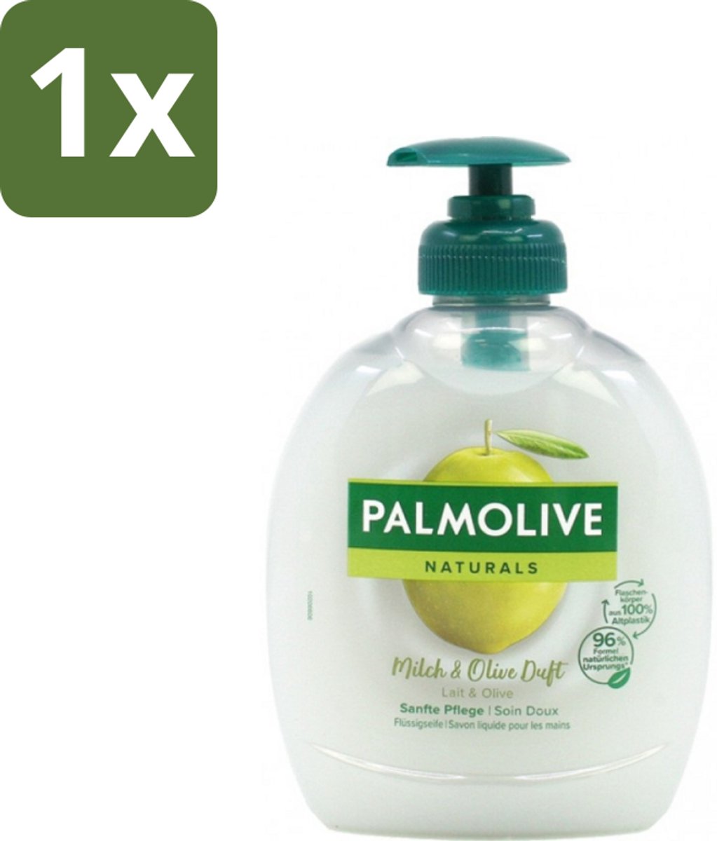 1 x Palmolive Naturals - Handzeep - Melk & Olijf - 300 ml - Handzeep Melk En Olijf - Natuurlijke Handzeep - Melkproteïnen Handzeep - Olijfextract Handzeep - Handzeep Voor Huidverzorging