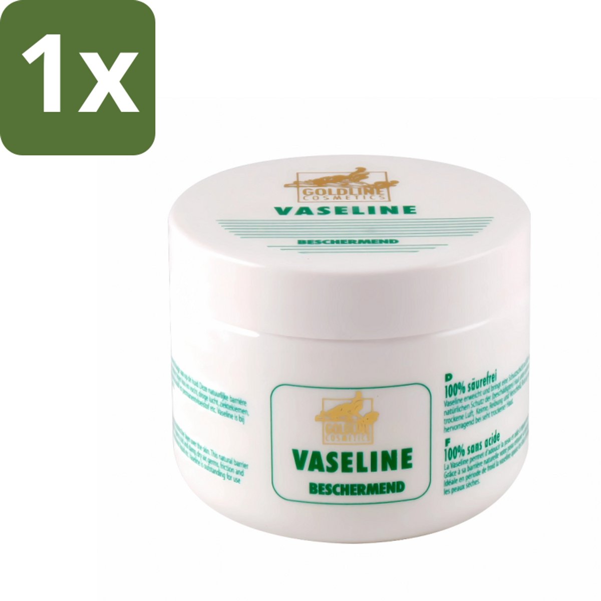 1 x Goldline - Vaseline - Huidverzorging - Beschermend & Hydraterend - 250 ml - Huidverzorging - Hydratatie - Bescherming - Droge Huid - Uitdroging