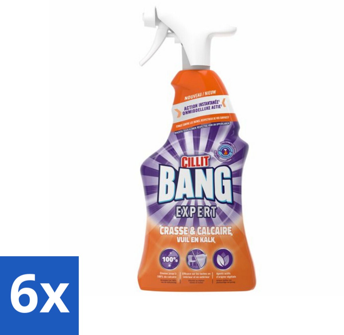 Cillit Bang Lime & Grime Spray 750 ml - Voordeelverpakking - 6 stuks