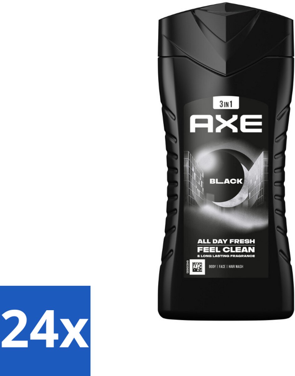 Axe 3-in-1 Douchegel Black 250 ml - Voordeelverpakking - 24 stuks