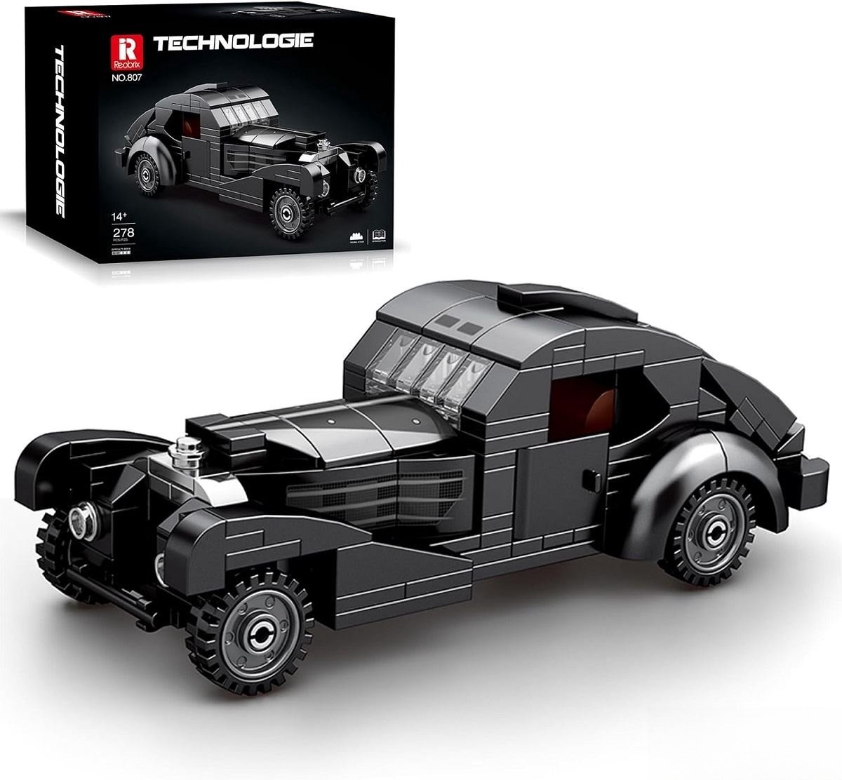 Reobrix 807 Rolls-Royce Phantom I 1:24 bouwset | City fast champions adventure | Creator classic motor bouwpakket | Technic speelgoed ideas voor volwassenen | Icons furious speed auto geschikt voor lego | Technische bouwdoos met 278 bouwstenen