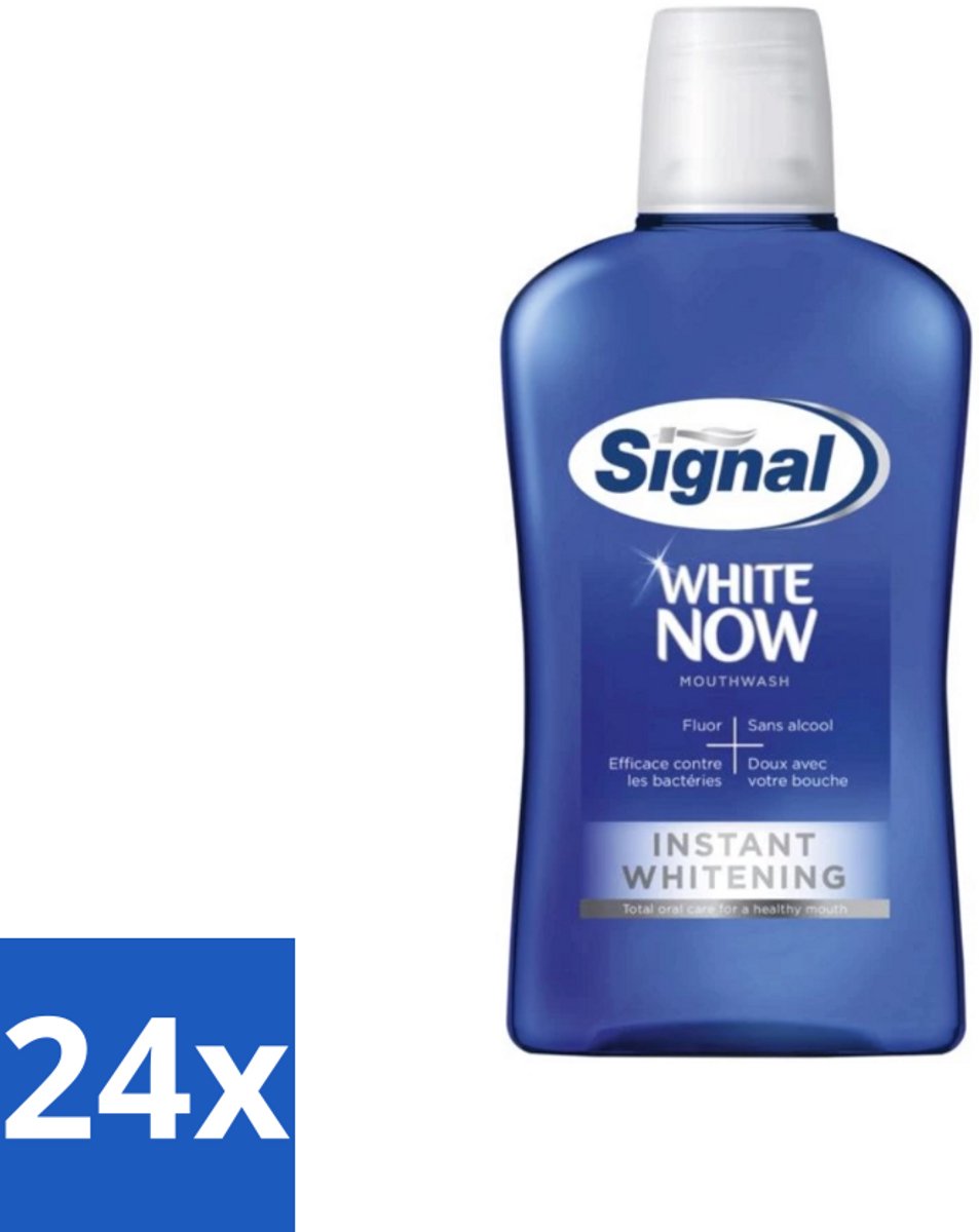 Signal - White Now - Mondwater - 0 % Alcohol - 500 ml - Voordeelverpakking - 24 stuks