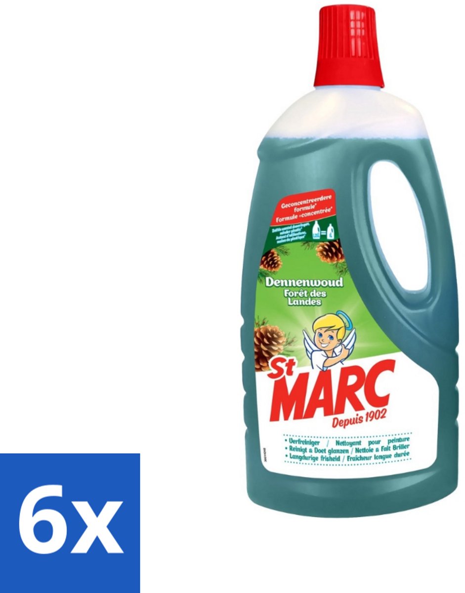St. Marc - Multireiniger - Dennenfris - Biologisch Afbreekbaar - 1L - Voordeelverpakking - 6 stuks