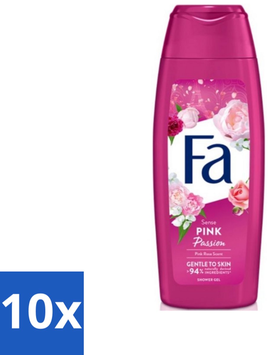Fa - Pink Passion - Douchegel - Roze Roos - 250 ml - Bulkverpakking - 10 stuks