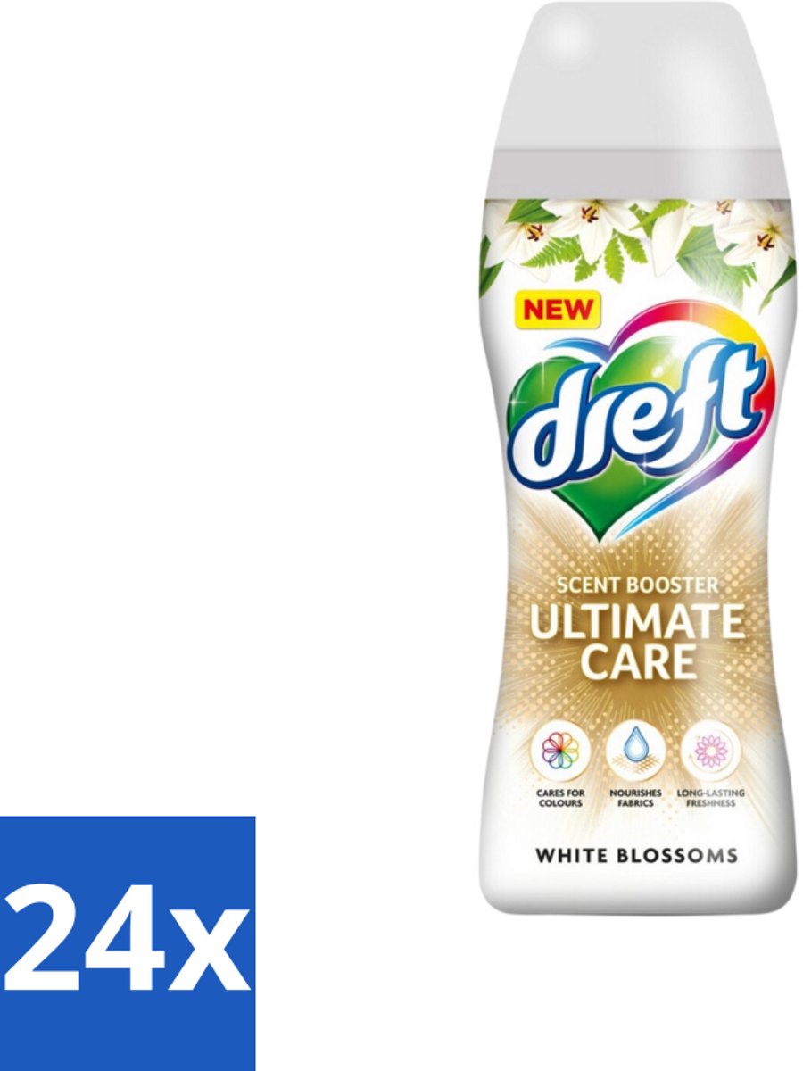 Dreft - Ultimate Care - Wasverzachter - Geurbooster - Gekleurde Was - Witte Bloem - 15 Wasbeurten - Voordeelverpakking - 24 stuks