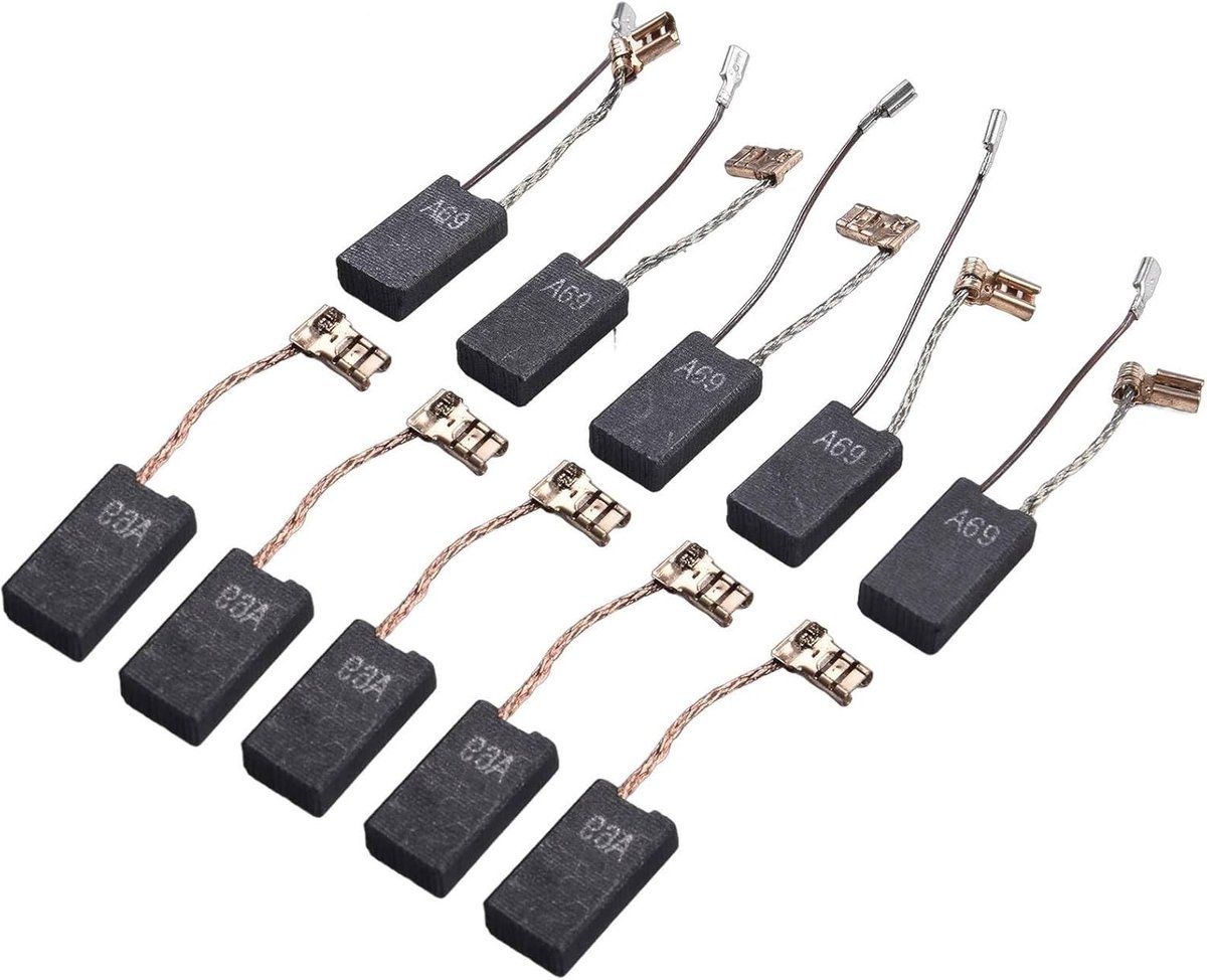 Vervangingsborstels voor Rotatie- en Slaghamers - 10 Stuks Carbon Borstels voor Bouwprojecten