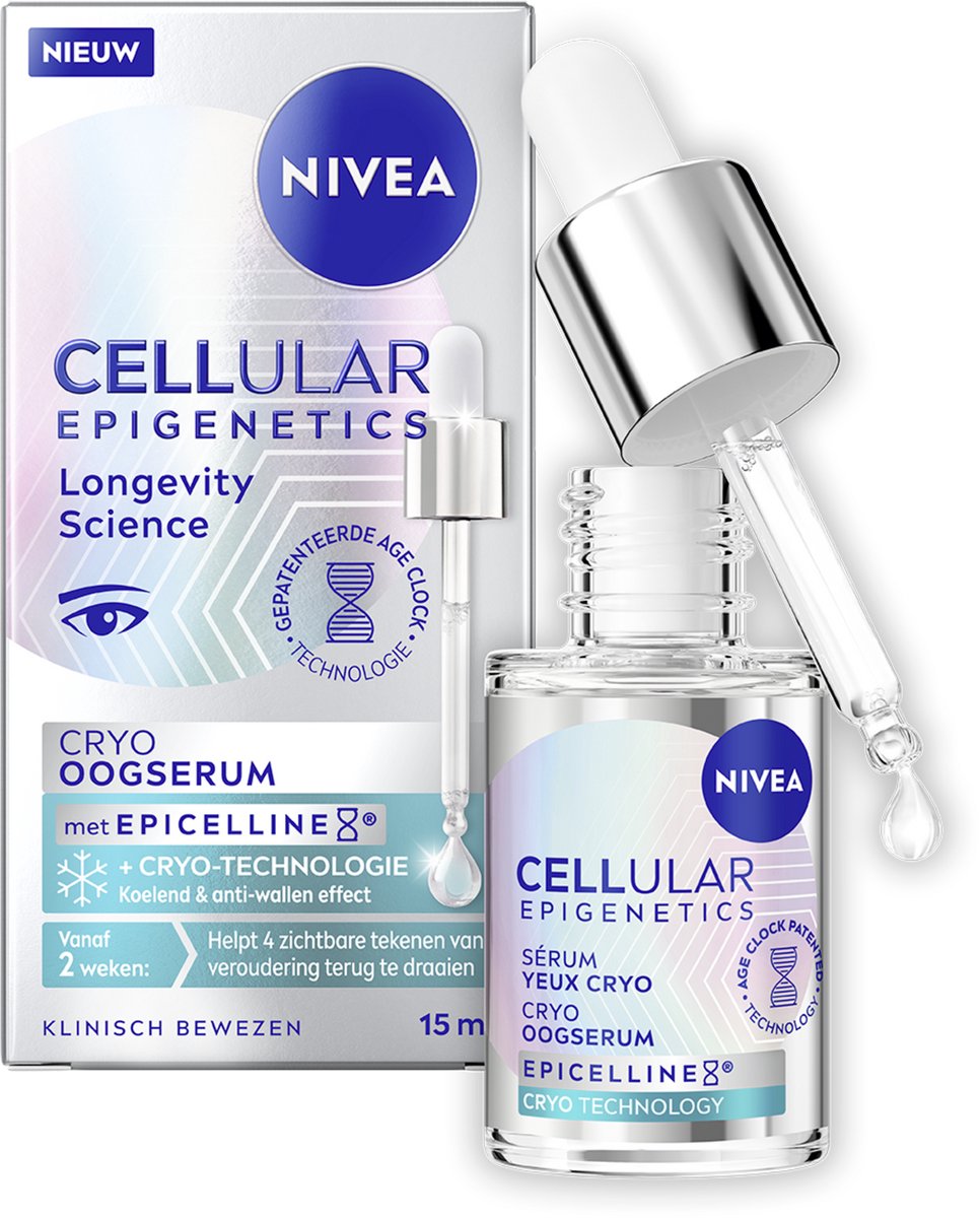 NIVEA Cellular Epigenetics Cryo Oogserum - Anti-age - Vermindert Donkere Kringen & Wallen - 15 ml