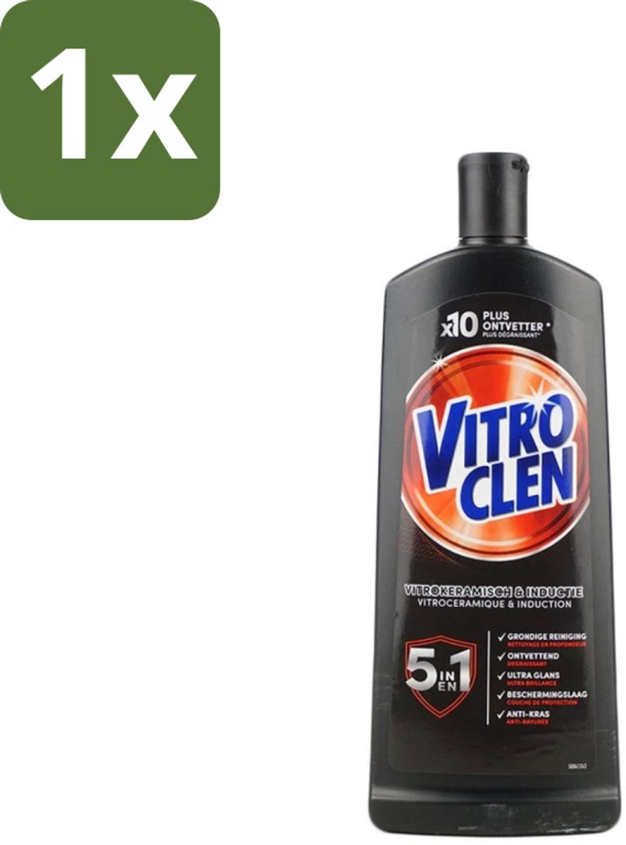Vitroclen - Kookplaatreiniger - Keramisch & Inductie - 5 in 1 - 500 ml - 1 stuk