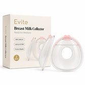 Evite Flow Breast Milk Collector - Vangt Moedermelk Op - Discreet in BH - Lekschalen - Zacht Siliconen - 2 x 35 ml