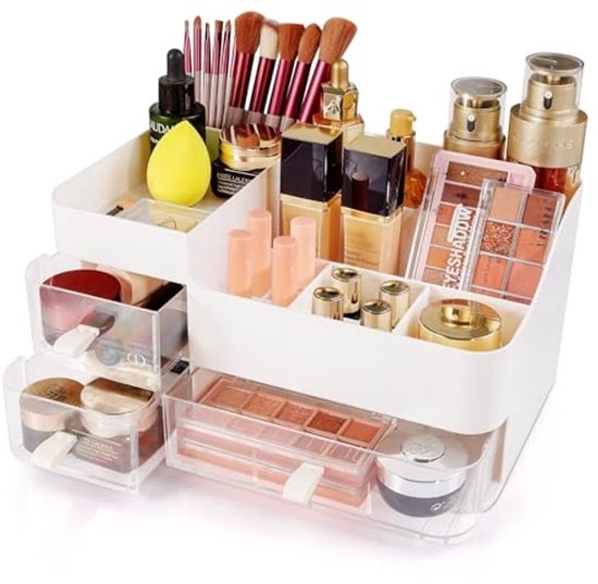 Make-up Organizer van Acryl met 3 Transparante Lades voor Sieraden, Haaraccessoires en Schoonheidsproducten
