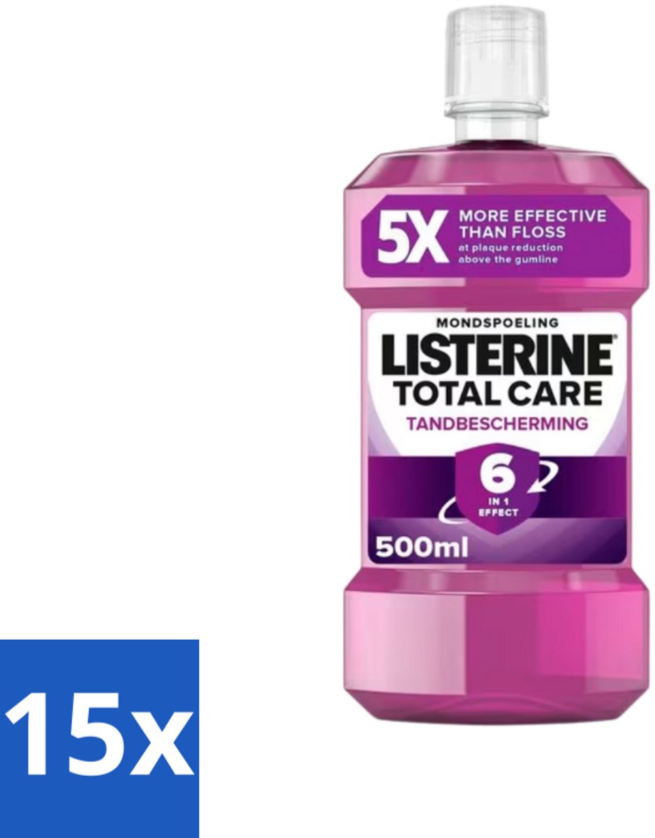Listerine – Mondwater – Total Care – Tandbescherming – 500 ml - Bulkverpakking - 15 stuks
