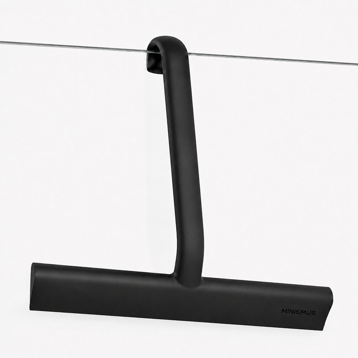 Minismus Douchewisser 25 cm met Ingebouwde Haak Zwart - Raamtrekker - Raamwisser - Douche Trekker - Aftrekker