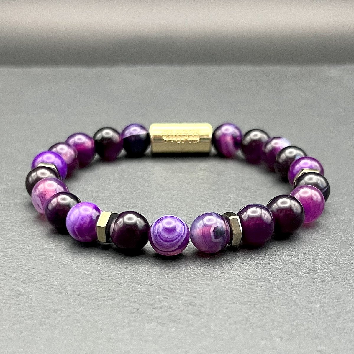 Dragon Bracelets® - Dames Armband - Essentials Blueberry - Natuursteen - Paars