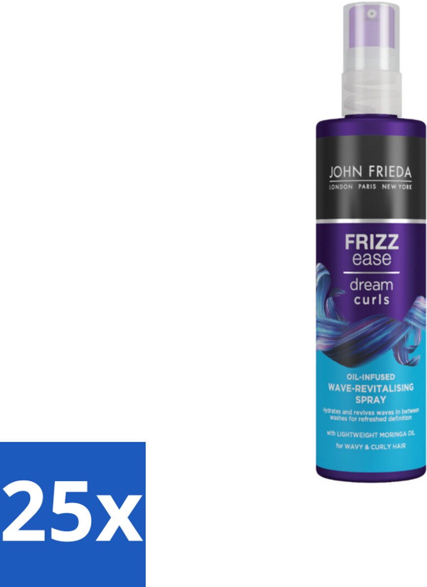 John Frieda – Spray – Frizz Ease Dream Curls Oil Infused Revitalising – Hydraterend en verfrissend – 150 ml - Bulkverpakking - 25 stuks